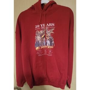 Jurassic Park 29th Anniversary Hoodie Red Thanks for the Memories Rare Actors